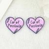 Venta caliente transfronteriza de doble cara de acrílico para Halloween, pendientes, collares y llaveros con forma de murciélago de amor