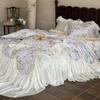 Conjunto de Roupa de Cama Liwu Francês Coreano Fresco Primavera Verão Tencel Algodão Confortável Quatro Peças para Dormir Nu