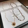 Estilo Étnico Irregular Contas de Cristal Contas Colar Acessórios Feminino Luz de Luxo Alta Qualidade Corrente da Clavícula Estilo de Férias Colar