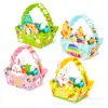 Dd114 Conejito de Pascua de Amazon Huevo Gallina Colorido con Forma 3D Canasta de Mano Caja de Regalo para Fiesta