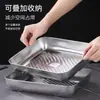 Refrigerador Congelador Conservador de Frescura Caja Conservadora de Frescura con Tapa Grado Alimenticio Plato para Comida Preparada Bolas de Masa Plato para Bolas de Masa de Acero Inoxidable Caja de Almacenamiento