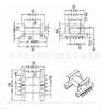 Epc19 Esqueleto de Núcleo de Transformador de Alta Frecuencia Esqueleto de Núcleo de Potencia Epc19 Ranura Única para Montaje en Superficie 6+6 Pines-T1901