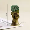Pedra Lapidada de Cristal Natural Transfronteiriça Coluna de Cristal Árvore da Vida Sino Criativo Sino de Mão Adorno de Decoração de Adereço de Halloween