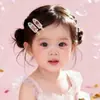 Presilhas de Cabelo Fofas de Gato de Desenho Animado para Meninas, Presilhas para Franja Lateral, Presilhas Bico de Pato para Cabelo da Testa, Grampos que Não Marcam, Acessórios de Cabelo