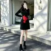Nuevo vestido cheongsam de moda nacional estilo chino para mujer, elegante vestido formal pequeño de otoño e invierno con un toque de lujo