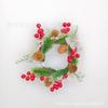 Accesorios de diseño de sitio de ratán navideño transfronterizo de comercio exterior, guirnaldas navideñas de 25 cm, decoraciones para puertas, guirnaldas navideñas colgantes