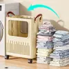 Cesta de ropa sucia plegable personalizable para uso doméstico, gran capacidad, elegante cesta de almacenamiento para baño, cesta de ropa sucia extraíble