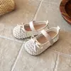 Zapatos de Princesa para Niñas, Zapatos Antideslizantes para Bebés y Niños Pequeños, Nuevo Estilo de Otoño, Zapatos Pequeños de Cuero con Velcro Brillante para Niños Pequeños