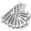 En Stock Tornillos de Cabeza Cilíndrica Hexagonal de Acero Inoxidable 304 M1.4~M30 Tornillos de Cabeza Cilíndrica Moleteada