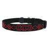 Collar para perro con cuerda bordada y LED luminoso, carga USB, advertencia nocturna, antipérdida