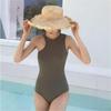 Fonte fábrica 2023 nova personalidade simples irregular sexy backless uma peça termal swimsuit feminino cross-border fornecimento transfronteiriço