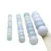 Accesorios de Cuentas Sueltas de Jade Pendientes DIY de Jade Pulsera Collar Accesorios para Enhebrar Cuentas Espaciadoras Productos Semi-Terminados Cuentas Redondas Verde Basha