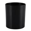 Copo de vidro fosco colorido para velas, ideal para aromaterapia, com tampa de madeira.