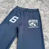 Pantalones Deportivos Unisex de Algodón con Estampado de Letras y Números Estilo Americano para Comercio Exterior Transfronterizo Amazon Sueltos Casual Versátiles