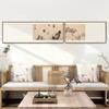 Nova pintura decorativa chinesa Zen Plum Blossom Ink Bamboo Tinta Combinação Pintura Tea Room Banner Hanging Painting Sala de Estar Estudo Frame