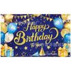Suministro Exclusivo Transfronterizo de Tela para Fondo de Cumpleaños Poliéster 100D Tela Colgante de Cumpleaños Comercio Exterior de Amazon Feliz Cumpleaños