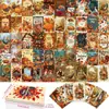 Conjunto de 50 Peças de Cartões de Parede de Ação de Graças de Importação Direta com Folhas de Bordo e Decorações de Abóbora Cartões Postais