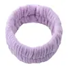 Anillo para el pelo de mujer de moda transfronterizo Banda para el pelo de maquillaje para casa Banda para el pelo semiacabada Felpa linda de color sólido Pulsera de lavado para la muñeca