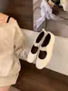Zapatos de ballet plateados estilo vintage de nicho para la noche, modelo nuevo 2022, zapatos planos de suela blanda, zapatos Mary Jane de hada delicada