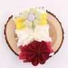 Diadema de Nailon de Alta Elasticidad para Niños Set de Tres Piezas Tocado Flor Lazo Rosquilla Set de Diademas para Foto de Bebé