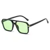 Gafas de Sol Cuadradas Retro Europeas y Americanas de Doble Puente Nuevas Transfronterizas 2025 Elegantes y Versátiles Gafas de Sol Negras para Hombres y Mujeres