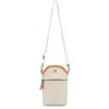 Bolsa de Teléfono de Lona de Color Sólido Simple Estilo Japonés Bolso Cruzado Versión Coreana Mini Bolso Pequeño Cartera Bolso de Hombro Una Pieza