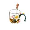 Novo Conjunto de Chá Kung Fu Criativo Esmalte Flor de Damasco Copo Reto Pequena Xícara de Chá Casa Negócios Bule Separação Chá Água