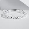 Pulseira de gelo picado banhada a prata feminina pulseira de concubina imperial design simples push-pull nicho temperamento rede celebridade presente namorada atacado