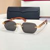 0362 Moda Transfronteriza Lujo G-Dragon Gafas de Sol Sin Montura Vacaciones Ct Tarjeta Hogar Protector Solar Acetato Cuadradas Unisex Gafas de Sol