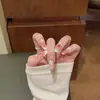 Uñas Vestibles Hechas a Mano de Gato Verde Leche de 30 Piezas, Nuevas Puntas de Uñas Vestibles Prehechas para Manicura Hecha a Mano