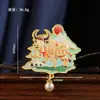 Série de Ímãs de Geladeira Magnéticos de Metal Cultural e Criativo do Xizang Templo Samye Palácio Potala Oito Tesouros Mercadorias Auspiciosas e Delicadas