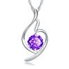 Jin Jiahua Moda Collar de Plata Collar con Colgante Suave Colgante Suave de Curva de Amor Cadena para Clavícula Regalo de Cumpleaños