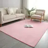 Alfombra Gruesa de Color Sólido Coralina Estilo Europeo Simple para Sala de Estar Alfombrilla para Mesita de Noche del Hogar Cojín Completo para Mesa de Café Sofá Envío Directo