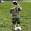 Conjunto de Verano para Niños 2026 Nuevo Traje de Camuflaje para Niños Camisa de Manga Corta de Verano Ropa para Campamento de Verano de Escuela Primaria y Entrenamiento Militar