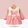 Bata de Bebé Jingqi Primavera y Otoño Impermeable y Anti-Suciedad Babero para Comer Ropa de Abrigo Otoño e Invierno Estilo Extranjero Delantal para Niños Ropa Protectora de Doble Uso