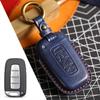 La funda para llave de coche de piel de vaca de primera capa es adecuada para Kia K2 Hyundai Sonata Longdynamic Moldeado tridimensional 3D Bolsa protectora