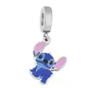 Pingente de Aço Titânio Stitch DIY Aço Inoxidável Desenho Animado Stitch Colar Pulseira Acessórios de Furo Grande Ins Fronteira Europeia e Americana