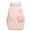 Mochila Casual Simples de Ombro Duplo Transfronteiriça Novo Estilo Grande Capacidade Mochila para Aluno do Ensino Fundamental Menina Alto Valor Estético Leve Mochila de Cor Sólida