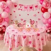 Faixa de Aniversário Urso Dia dos Namorados Transfronteiriço, Faixa de Aniversário Coração de Chocolate, Decoração de Topo de Bolo