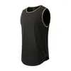 Colete Fitness Masculino, Cor Sólida Personalizada, Secagem Rápida, Respirável, Maratona, Basquete, Corrida, Esportes, Feito Sob Medida com Logo, Sem Mangas