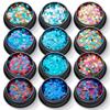 Glitter para unhas redondas misturado a quente transfronteiriço lantejou patch de glitter a laser maquiagem para olhos DIY material artesanal epóxi