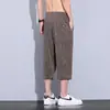 Pantalones Deportivos de Running Finos de Marca de Moda para Verano, Secado Rápido, Longitud Media, Pantalones Cortos de Seda Helada para Hombre, Rectos, Holgados, Casuales, Acortados
