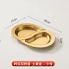 Plato Doble de Acero Inoxidable Coreano Plato Dividido Plato Creativo para Snacks Plato para Platos Fríos Plato para Snacks Comida Frita Plato Pequeño Plato Plano