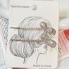 Presilha de cabelo feminina elegante pequena fresca doce estilo coreano grampo de cabelo presilha de cabelo de metal com incrustação de diamante para coque rabo de cavalo