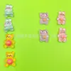 Pinzas para el pelo, dijes para zapatos, fundas para teléfono de pegamento cremoso, accesorios para caja de papelería de la Serie de Dibujos Animados Transparente de Animales Lindos al por Mayor