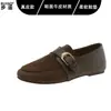 Zapatos slip-on retro de cuero genuino estilo old money para mujer, suela suave, cómodos para ir al trabajo, mocasines con estampado de leopardo, versátiles