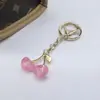 Llavero de Cereza de Moda Retro Europeo y Americano Más Vendido Transfronterizo con un Toque de Alta Gama, Accesorio Colgante de Fruta de Cereza para Bolsa