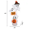 Decoración Inflable de Fantasma para Fiesta de Halloween, Césped Exterior, LED, Modelo Inflable Gigante Superpuesto de Fantasma