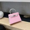 Nova Bolsa Feminina 2026 com Estampa de Palmeira em Cor Contrastante Bolsa Kelly, Bolsa de Mão Moderna de Grande Capacidade, Bolsa de Ombro e Transversal Versátil, Tendência