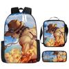 Fuente de Amazon Transfronteriza mochila de una pieza One Piece Mochila Escolar Estudiante Mochila de Luffy Bolso de Hombro Estuche para Lápices